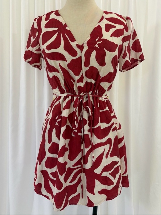 Mango Dresses & Skirts - Mango Red and White Short Sleeve Mini Dress
